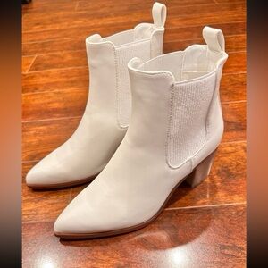 Women's Retro Elastic Chelsea Ankle Boots Fashion Low Chunky Block Size 7.5 New